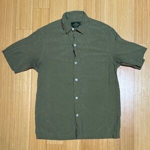 Hannel Olive Green Button Down Shirt